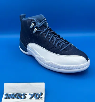 Pre-owned Jordan 12 Retro Indigo 2020 (130690-404) Size 11 In Stone Blue/legend Blue-obsidian