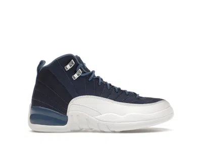 Pre-owned Jordan 12 Retro Indigo Sneakers In Stone Blue/legend Blue/obsidian