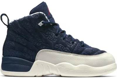 Pre-owned Jordan 12 Retro International Flight Sneakers In College Navy Blue/university Red/sail In Multi