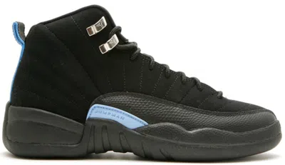 Pre-owned Jordan 12 Retro Nubuck Sneakers In Black/white/university Blue In Multi