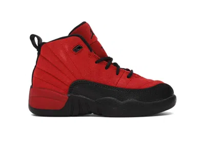 Pre-owned Jordan 12 Retro Reverse Flu Game Sneakers In Varsity Red/black
