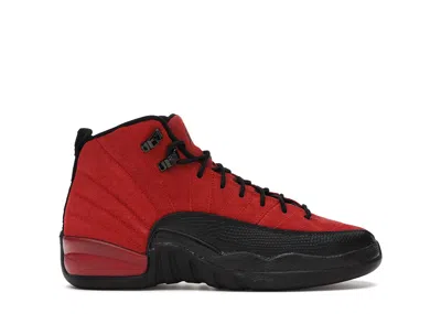 Pre-owned Jordan 12 Retro Reverse Flu Game Sneakers In Varsity Red/black