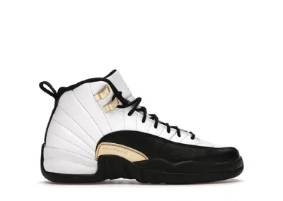 Pre-owned Jordan 12 Retro Royalty Taxi Sneakers In White/black/metallic Gold