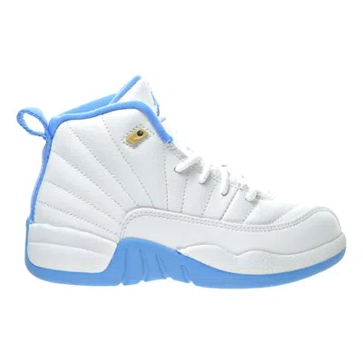 Pre-owned Jordan 12 Retro Sneakers In White/metallic Gold/university Blue