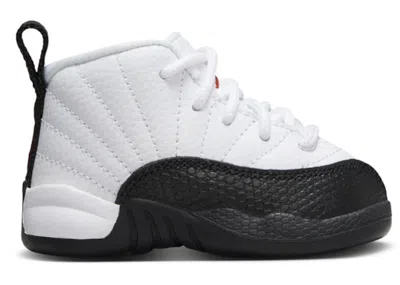 Pre-owned Jordan 12 Retro Taxi Flip Sneakers In White/gym Red/black