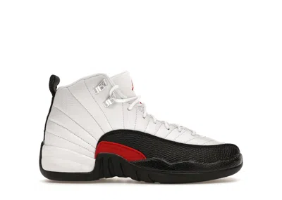 Pre-owned Jordan 12 Retro Taxi Flip Sneakers In White/gym Red/black