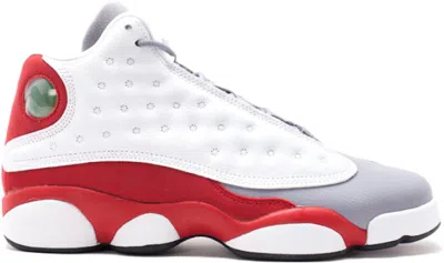 Pre-owned Jordan 13 Retro Grey Toe Sneakers In White/black/true Red