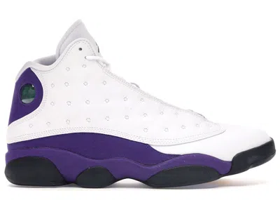 Pre-owned Jordan 13 Retro Lakers Sneakers In White/black/court Purple