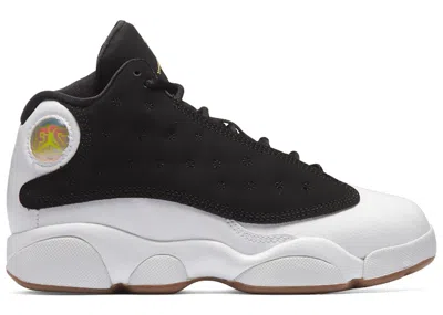Pre-owned Jordan 13 Retro Metallic Gold Sneakers In Black/white/gum Medium Brown In Multi