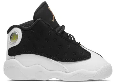 Pre-owned Jordan 13 Retro Metallic Gold Sneakers In Black/white/gum Medium Brown In Multi