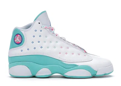 Pre-owned Jordan 13 Retro Pink Sneakers In White/soar/green