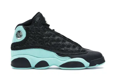 Pre-owned Jordan 13 Retro Sneakers In Black/metallic Silver/island Green