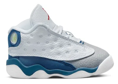 Pre-owned Jordan 13 Retro Sneakers In White/french Blue/light Steel Grey