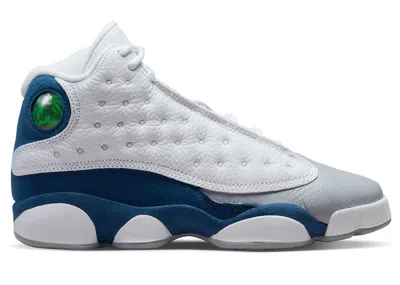 Pre-owned Jordan 13 Retro Sneakers In White/french Blue/light Steel Grey
