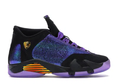 Pre-owned Jordan 14 Retro Doernbecher (2019) Sneakers In Black/court Purple In Multi
