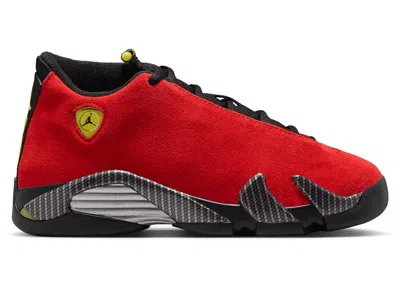 Pre-owned Jordan 14 Retro Ferrari (2025) Sneakers In Challenge Red/black/vibrant Yellow