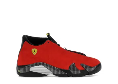Pre-owned Jordan 14 Retro Ferrari (2025) Sneakers In Challenge Red/black/vibrant Yellow