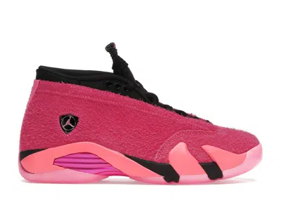 Pre-owned Jordan 14 Retro Low (women's) Sneakers In Shocking Pink/bright Crimson/black
