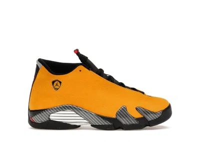 Pre-owned Jordan 14 Retro Sneakers In University Gold/black/university Red