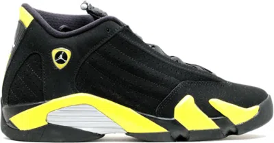 Pre-owned Jordan 14 Retro Thunder Sneakers In Black/vibrant Yellow/white