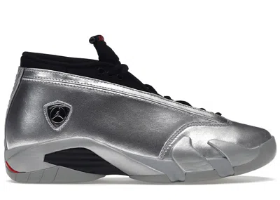 Pre-owned Jordan 14 Retro (women's) Sneakers In Metallic Silver/fire Red/wolf Grey