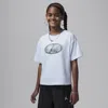 Jordan 1st Baby Blue Big Kids' T-shirt In Grey