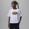 Jordan 1st Baby Blue Big Kids' T-shirt In White