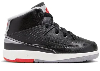Pre-owned Jordan 2 Retro Cement Sneakers In Black/fire Red/sail In Multi