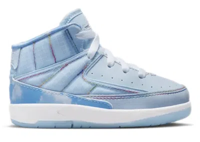 Pre-owned Jordan 2 Retro J Balvin Sneakers In Celestine Blue/white