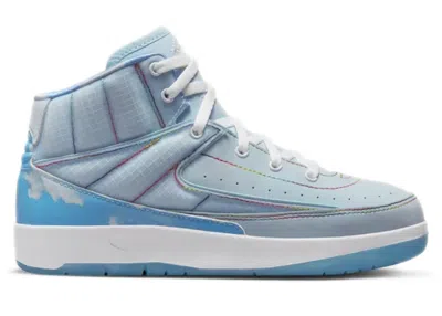 Pre-owned Jordan 2 Retro J Balvin Sneakers In Celestine Blue/white