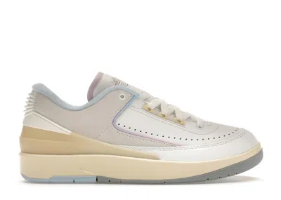 Pre-owned Jordan 2 Retro Low Look, Up In The Air (women's) Sneakers In Summit White/varsity Red/ice Blue