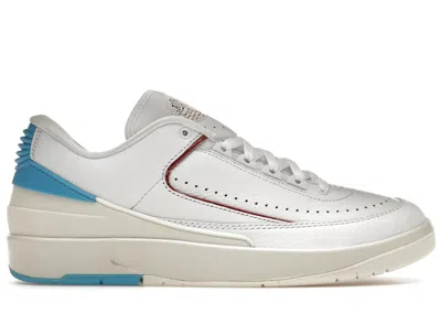 Pre-owned Jordan 2 Retro Low Nc To Chi (women's) Sneakers In White/gym Red/dark Powder Blue