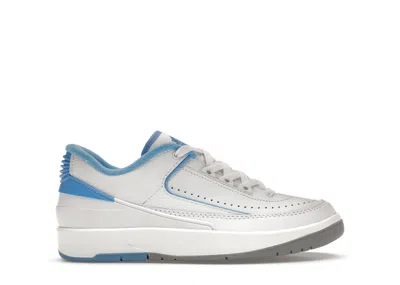 Pre-owned Jordan 2 Retro Low Unc Sneakers In White/university Blue/cement Grey