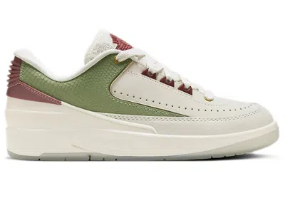 Pre-owned Jordan 2 Retro Low Year Of The Dragon Sneakers In Sail/cedar/oil Green