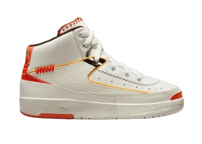 Pre-owned Jordan 2 Retro Maison Chateau Rouge Sneakers In Sail/citron/pulse Orange