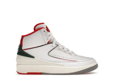 Pre-owned Jordan 2 Retro Origins Sneakers In White/fire Red