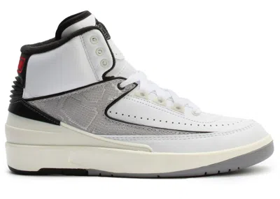 Pre-owned Jordan 2 Retro Python Sneakers In White/fire Red/black