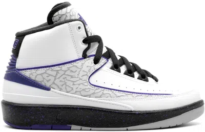 Pre-owned Jordan 2 Retro Sneakers In White/dark Concord/black Wolf Grey In Multi