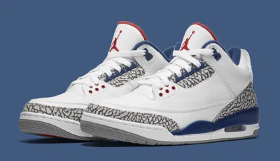 Pre-owned Jordan 2016 Nike Air  3 Retro True Blue White Cement Men's Size 16. 854262-106