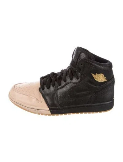 Pre-owned Jordan 2017 Leather Sneakers In Black