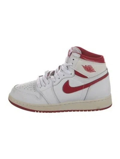 Pre-owned Jordan 2017 Leather Wedge Sneakers In White