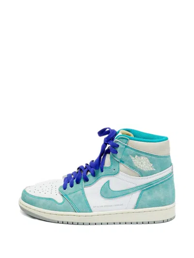 Pre-owned Jordan 2018 High-top Leather Sneakers In Blue