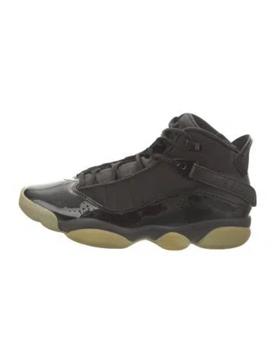 Pre-owned Jordan 2018 Patent Leather Sneakers In Black