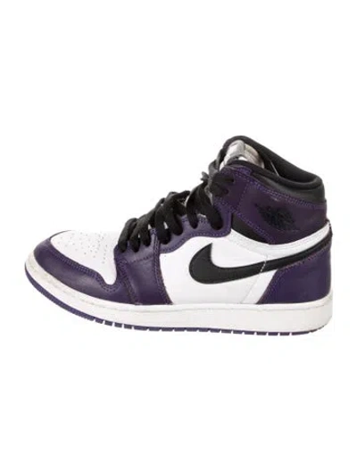 Pre-owned Jordan 2019 Leather Athletic Sneakers In Purple