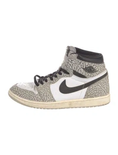 Pre-owned Jordan 2021 Leather Sneakers In Neutral
