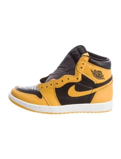 Pre-owned Jordan 2021 Leather Sneakers In Yellow