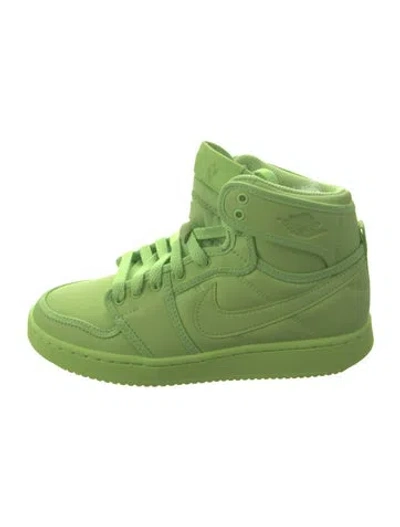 Pre-owned Jordan 2021 Leather Wedge Sneakers In Green