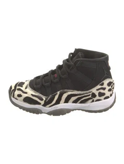 Pre-owned Jordan 2021 Ponyhair Sneakers In Black