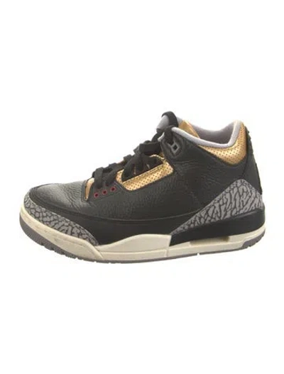 Pre-owned Jordan 2022 Leather Sneakers In Black