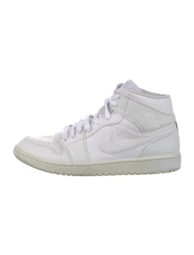 Pre-owned Jordan 2022 Leather Sneakers In White